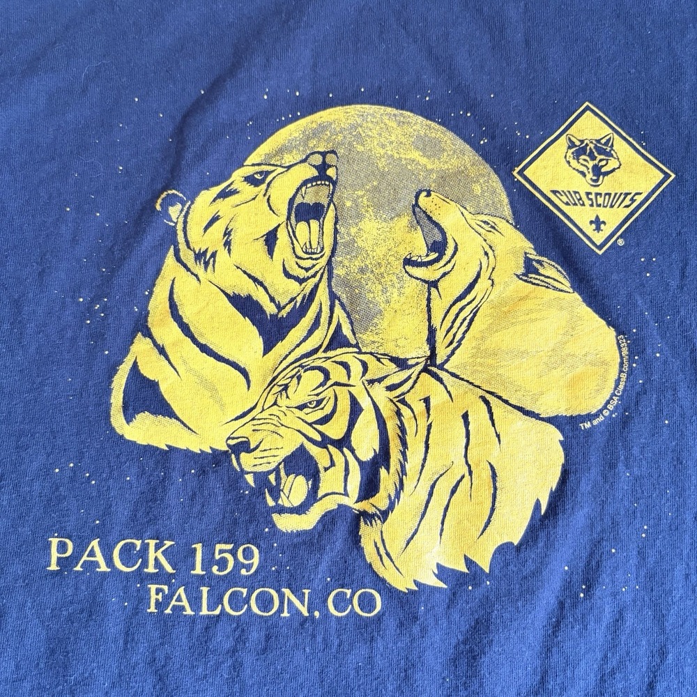 Cub Scouts‎ Pack 159 T Shirt Mens Medium Blue Falcon Colorado Graphic Tee